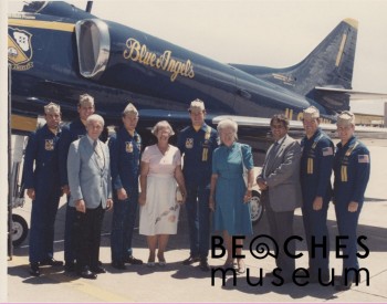 Jean H. McCormick visits with the Blue Angels pilots